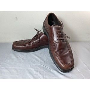 Ecco Derby Oxford Lace Up Men's Dress Shoes Size 12 Leather Brown 49784
